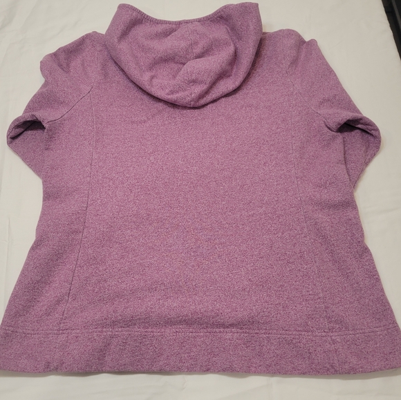 Pure Jill Cotton 3/4 Sleeve V Neck Pullover Hoodie Sweatshirt Size M - Picture 4 of 8